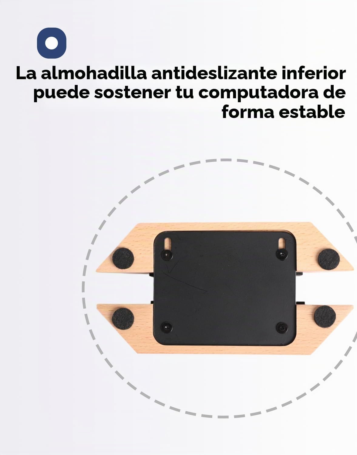 Nuvograin Soporte vertical ajustable para laptop, soporte de madera...