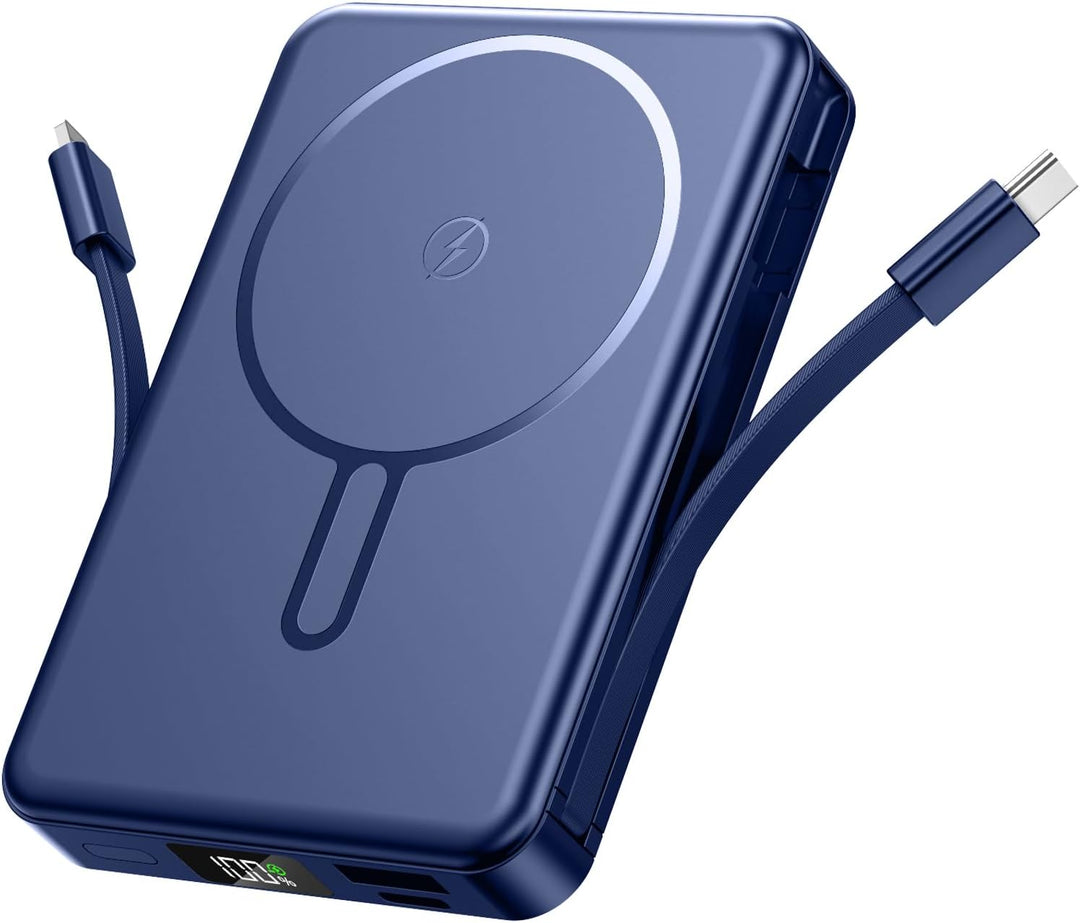 Cargador portátil magnético, batería externa de 22.5 W, carga rápid...