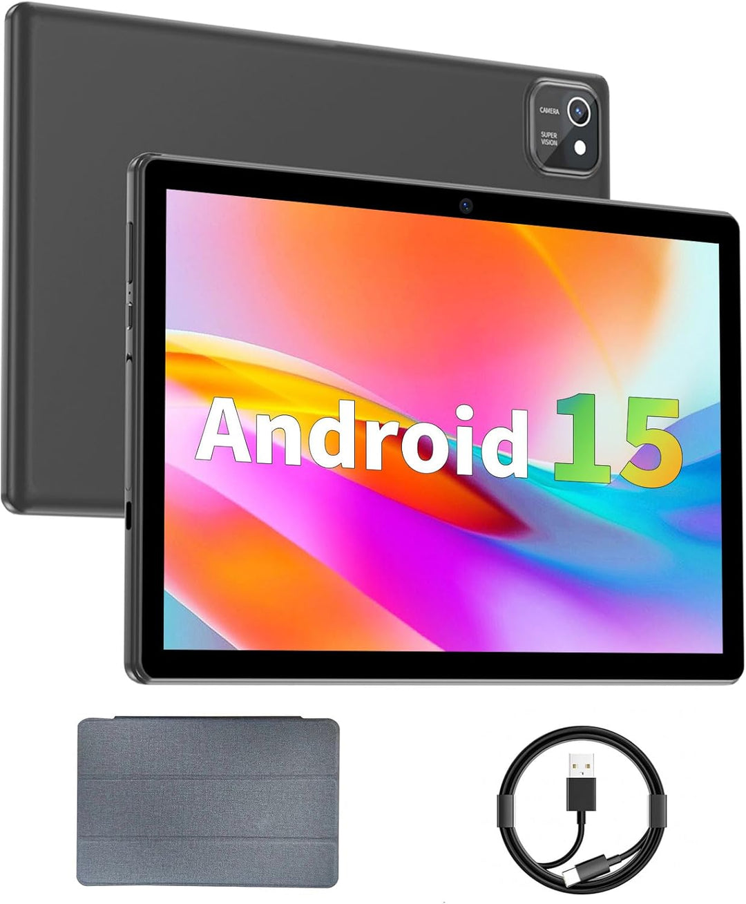 Tableta 10 pulgadas Android 15 Tablets, 12GB RAM 64GB ROM 1TB Expan...