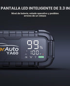 YaberAuto 8000A Arrancador de Batería 99Wh 65W Carga rápida (Todos gasolina/12.0L diésel)