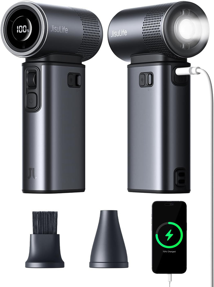 JISULIFE Ventilador Portátil de Mano Ultra2 9000mAh, Máx 25 Hrs, 5...
