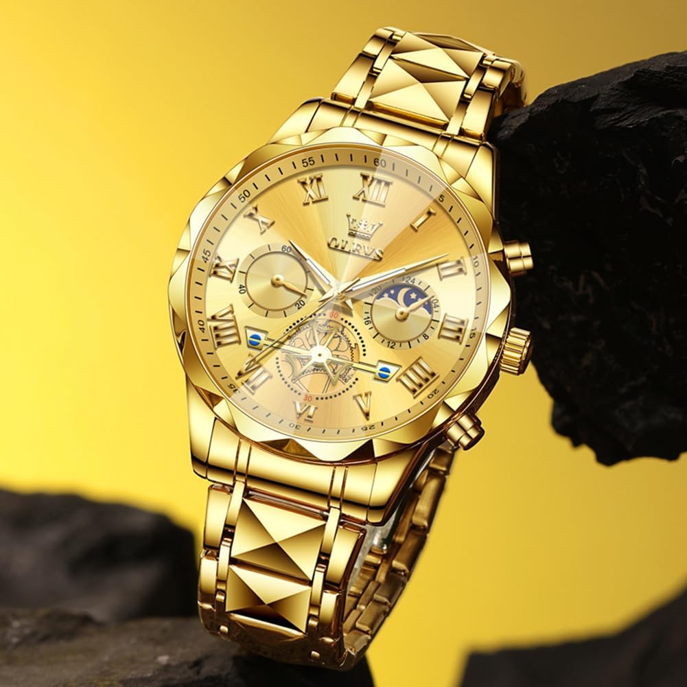 OLEVS Reloj para Hombres Clásico de Negocios en Acero Inoxidable Reloj para Hombre