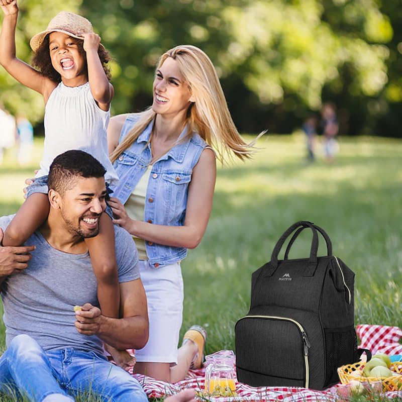MATEIN Mochila de almuerzo para mujer, mochila térmica aislada para...