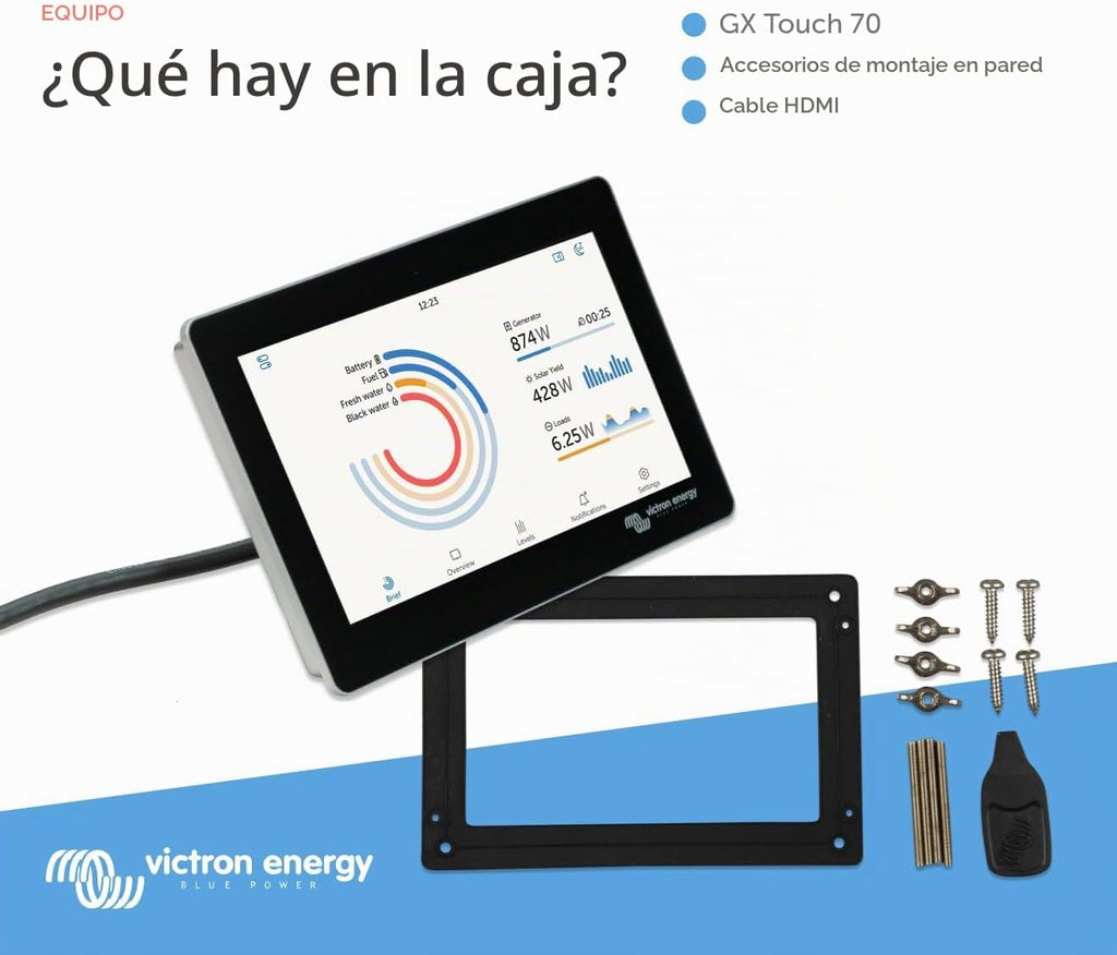 Pantalla de visualización Victron Energy GX Touch 70 - Pantalla tác...