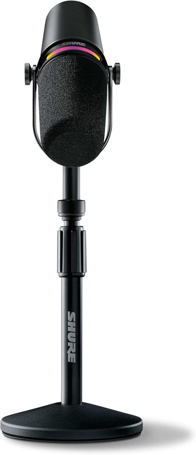 Shure MV7+ - Micrófono dinámico para podcast con soporte, certifica...