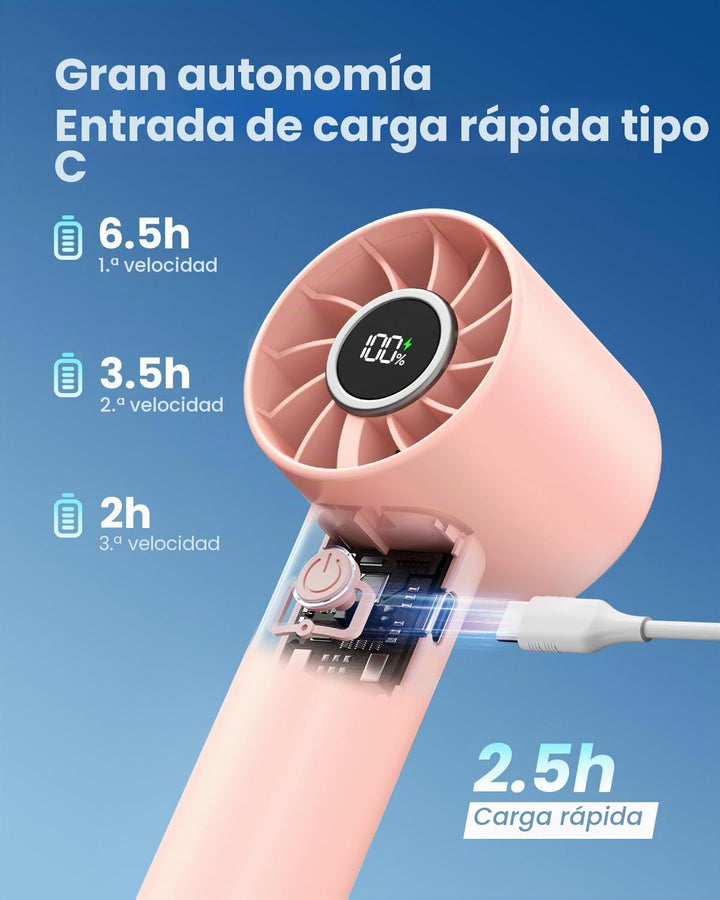 Gaiatop Ventilador Mini Portátil, Ventiladores de Mano de 3 Velocid...