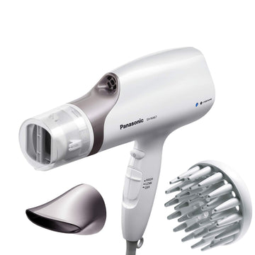 Panasonic Secador de pelo Nanoe Salon con boquilla oscilante de secado rápido, secador de pelo con difusor y accesorios concentradores, 3 ajustes de calor de velocidad para un peinado fácil y un