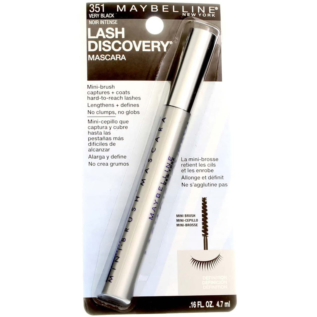 Maybelline New York Lash Discovery - Máscara lavable, color negro [...