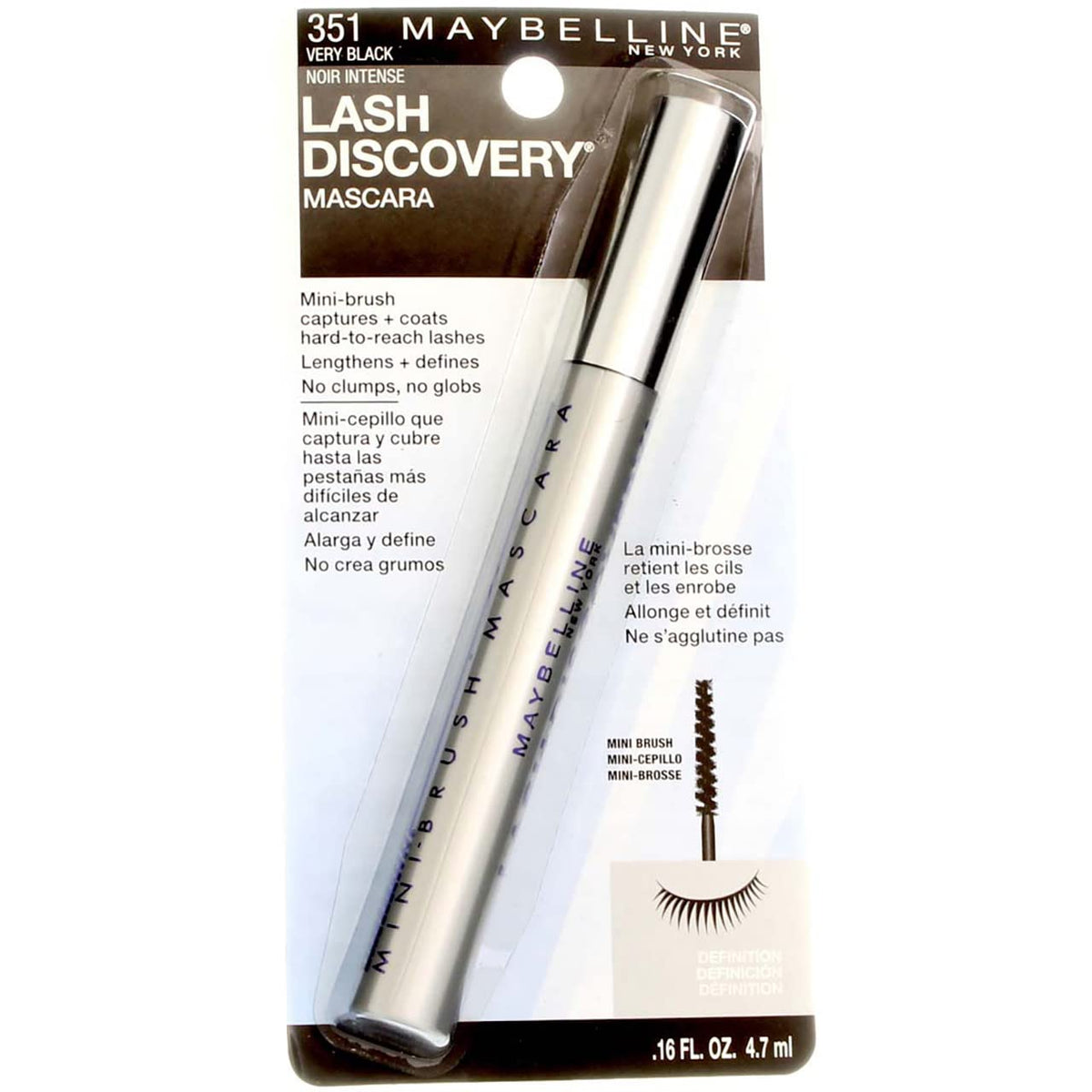 Maybelline New York Lash Discovery - Máscara lavable, Paquete de 2