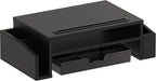 Soporte elevador para monitor de escritorio Simple Houseware con bandeja ajustable, negro