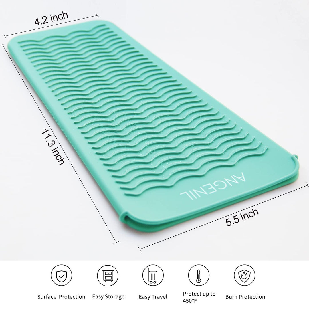 ANGENIL Alfombrilla de silicona para rizador, resistente al calor p...