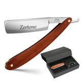 Zertone Kit de maquinillas de afeitar rectas para hombres con punzó...