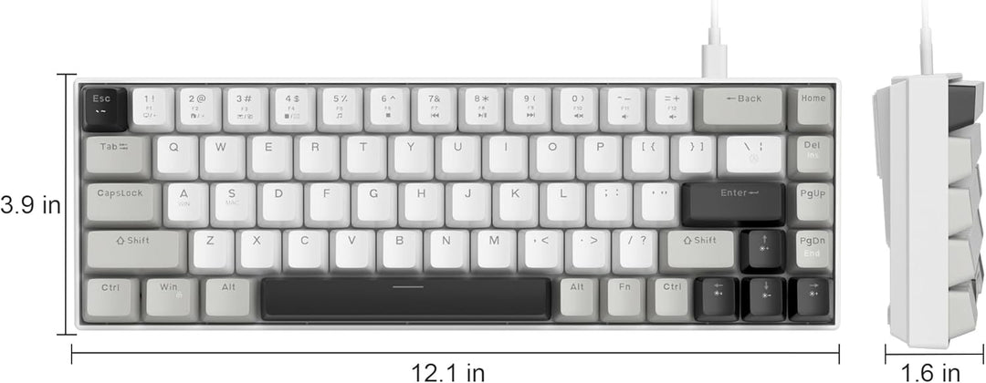 MageGee Teclado Mecánico Portátil para Juegos 60%, MK-Box con Retro...