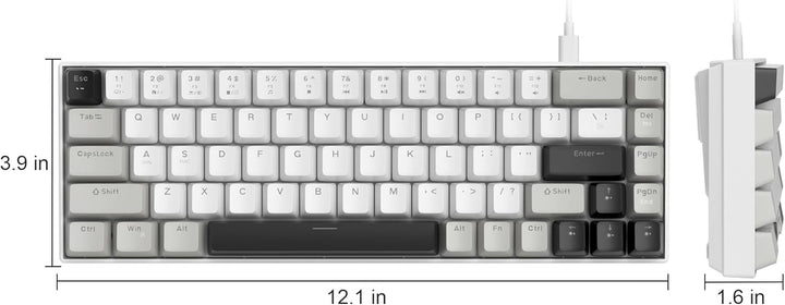 MageGee Teclado Mecánico Portátil para Juegos 60%, MK-Box con Retro...