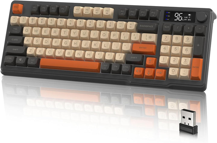 LexonElec Teclado Inalámbrico para Juegos M96, Control de Perilla B...