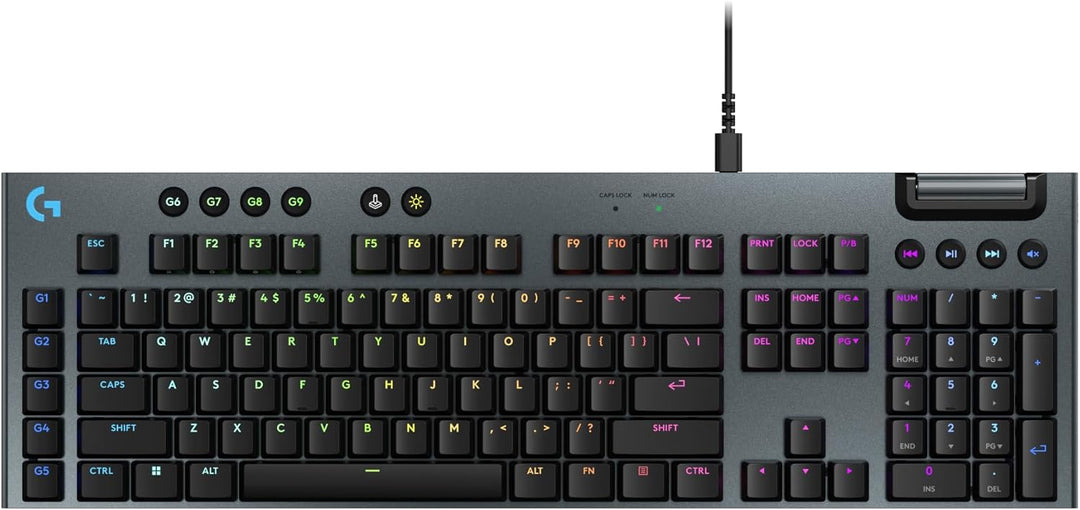 Logitech G915 X Teclado mecánico con cable para juegos, teclas PBT...