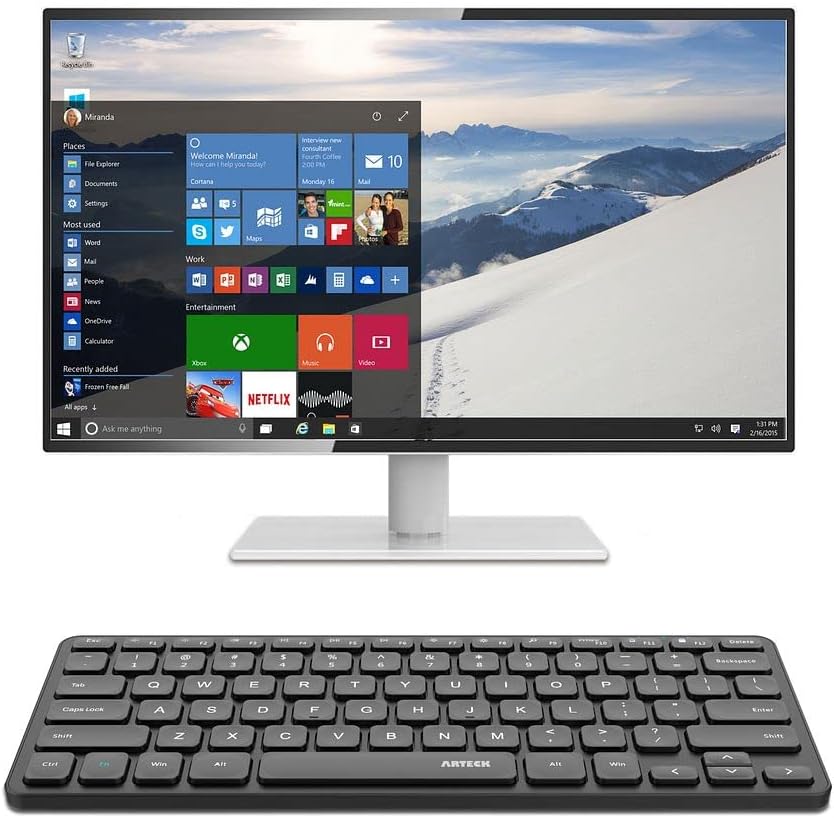 Arteck Teclado inalámbrico 2.4G Teclado inalámbrico ultra delgado y...