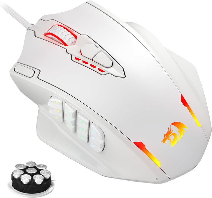 Redragon M908 Impact RGB LED MMO Mouse para juegos con 12 botones l...