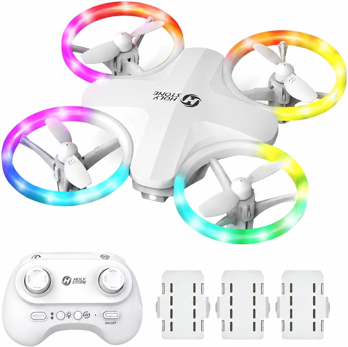 Holy Stone HS180 - Mini dron LED para niños, 3 baterías, apto para