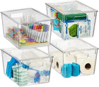 ClearSpace Contenedores de Almacenamiento de Plástico con Tapas X-Large – Perfectos para Organización de Cocina, Organizador de Escritorio o Almacenamiento de Despensa – Organizador de Escritorio