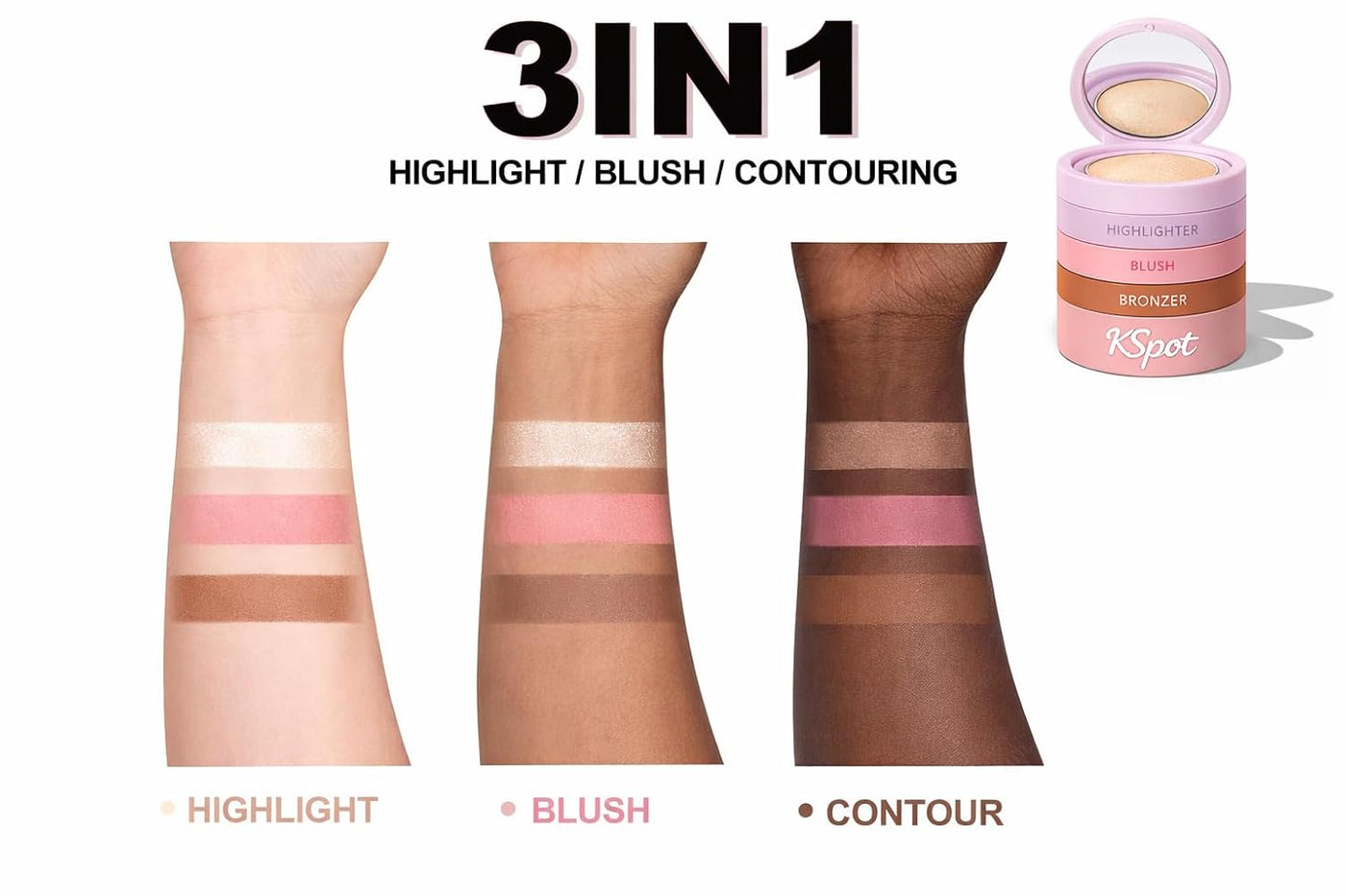 kspot On the Go Touch Up Duo, 4 in 1 Makeup Pen and 3 in 1 Face Pal...