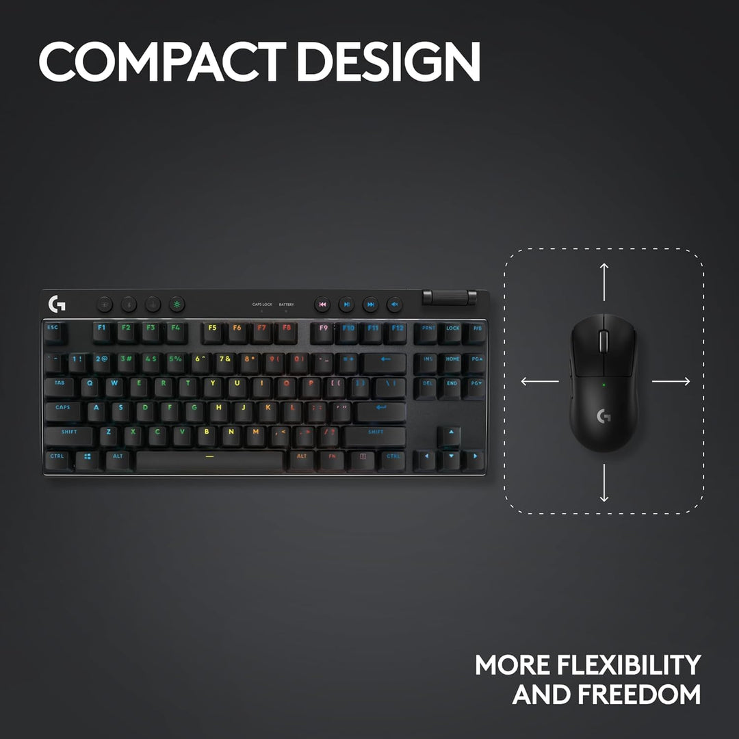 Logitech G PRO X TKL Teclado inalámbrico Lightspeed para juegos, di...