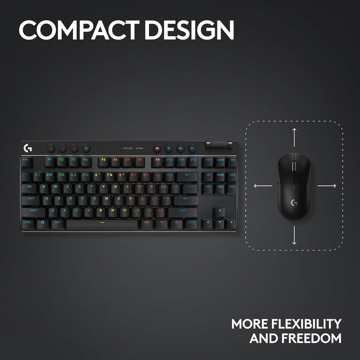 Logitech G PRO X TKL Teclado inalámbrico Lightspeed para juegos, di...