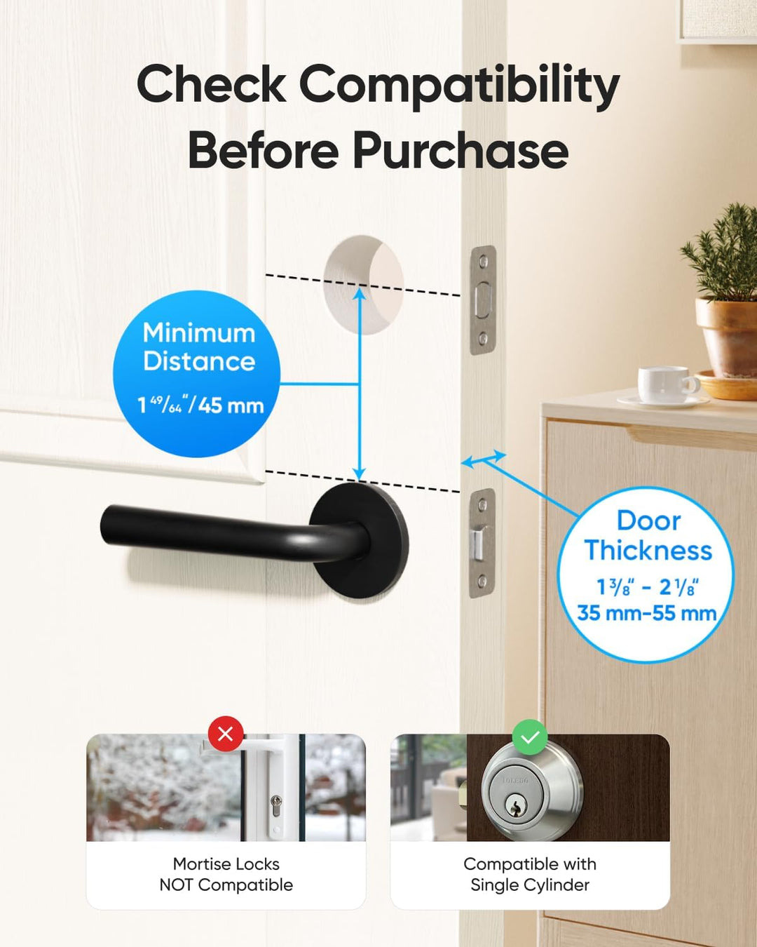 eufy Security Smart Lock C220, cerradura de puerta de entrada sin l...