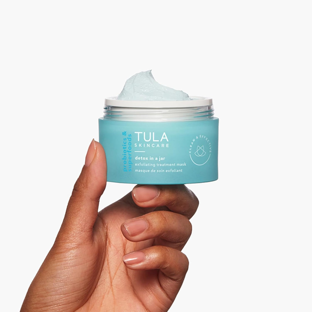 TULA Skin Care Detox in a Jar - Mascarilla de tratamiento exfoliant...
