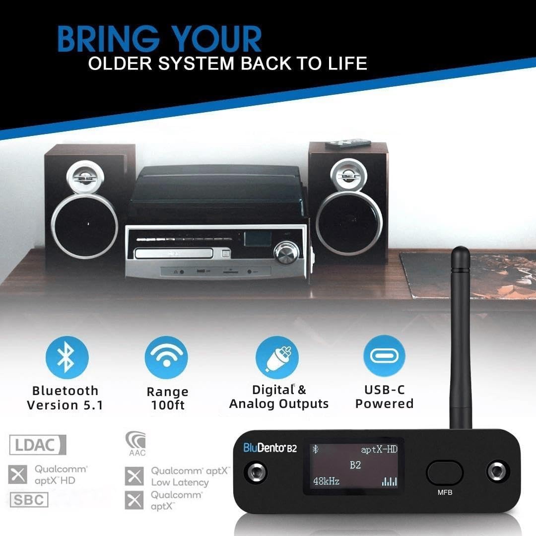 Receptor de audio Bluetooth de alta fidelidad B2 LDAC aptX HD para estéreo