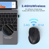 HOTWEEMS D-09 - Mouse inalámbrico para computadora portátil, Ergo G...