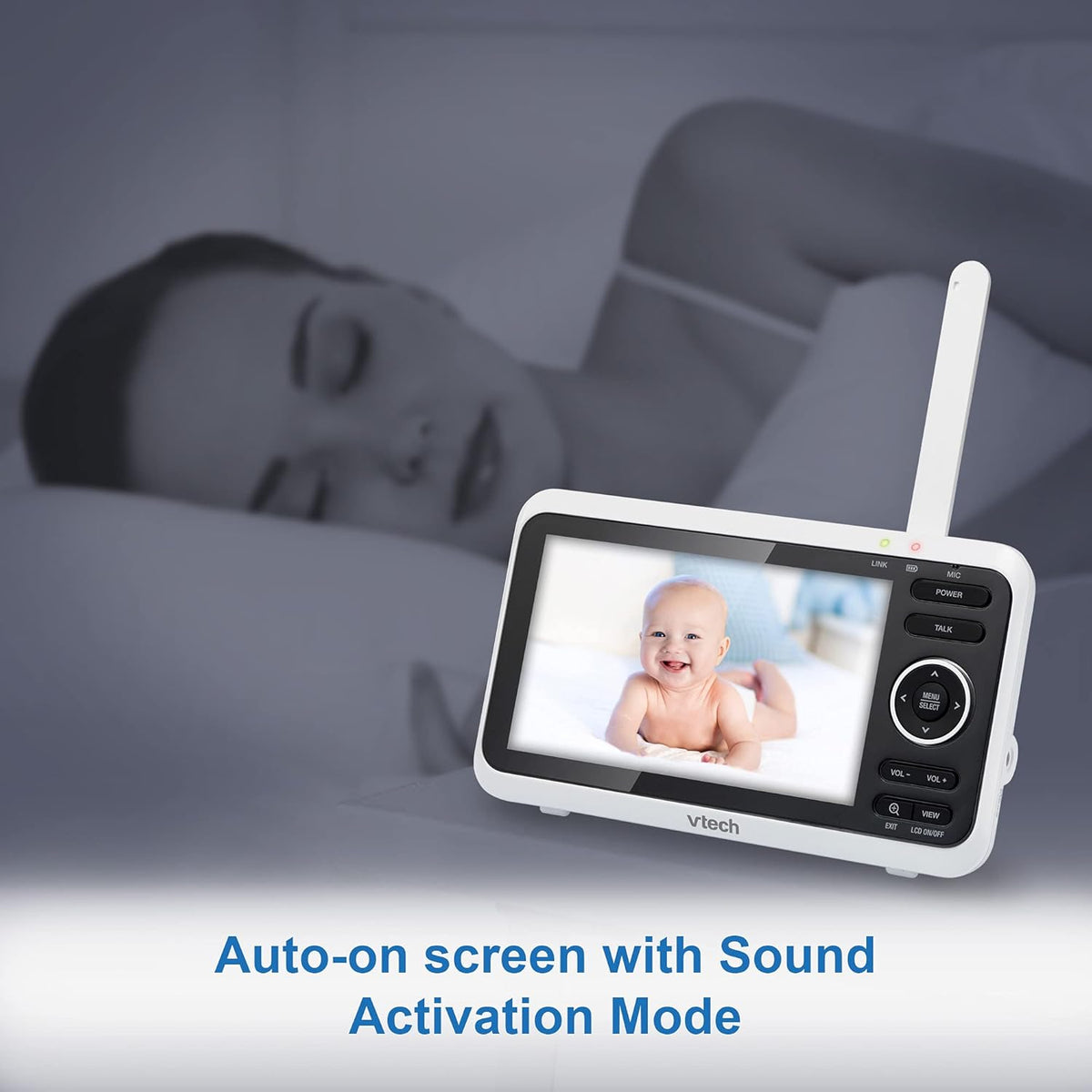 VTech VM350 Monitor de video con batería admite modo de video de 12, 2,8 pulgadas