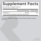 Sports Research®Glicinato de magnesio 160 mg, 90 cápsulas vegetales, Cápsula, 90 unidades