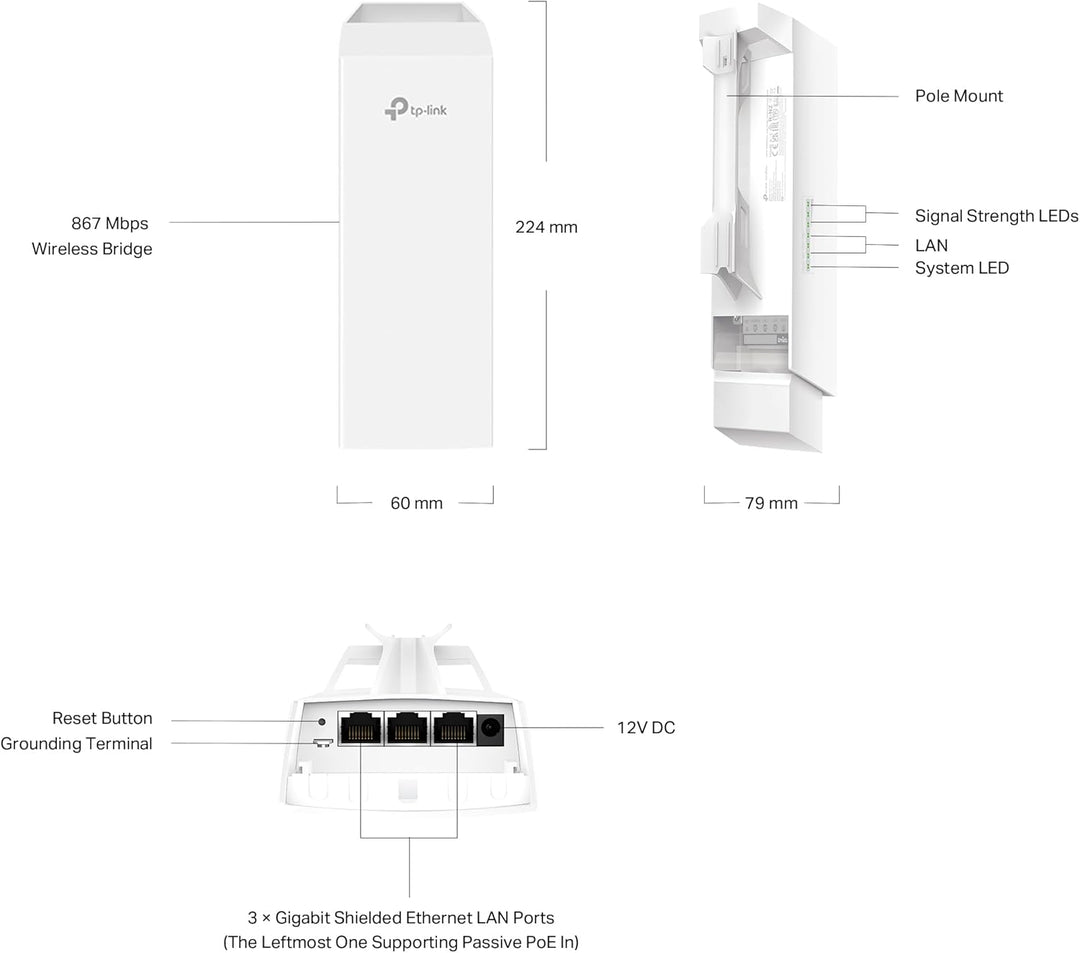 TP-Link Omada - Kit de puente WiFi para exteriores puente