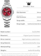 OLEVS Relojes para Mujer de Vestir Lujo Acero Inoxidable a Prueba de Agua Reloj de Muñeca