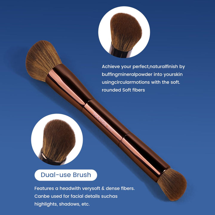 MAANGE Juego de 20 brochas de maquillaje con bolsa, cepillo Kabuki...