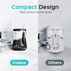 COSLUS E1 - Hilo dental eléctrico de agua, presión profesional 12, negro