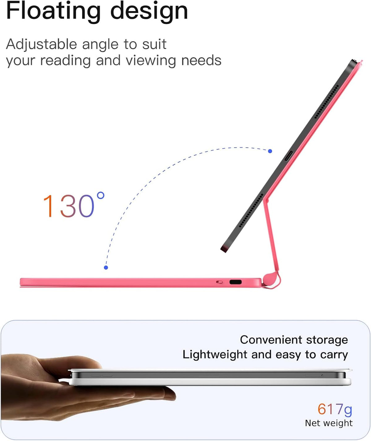Inateck para iPad (A16) 10ª/11ª Serie con Teclado, Brazo Cantilever Flotante