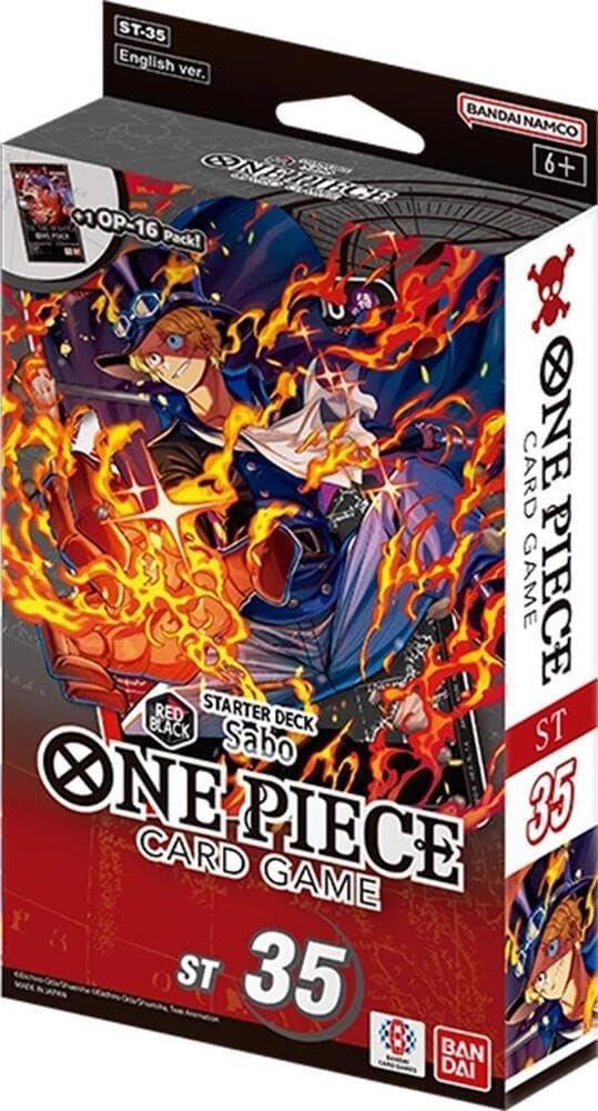 Juego de cartas de una pieza Starter Deck ST-35 Rojo Negro Sabo
