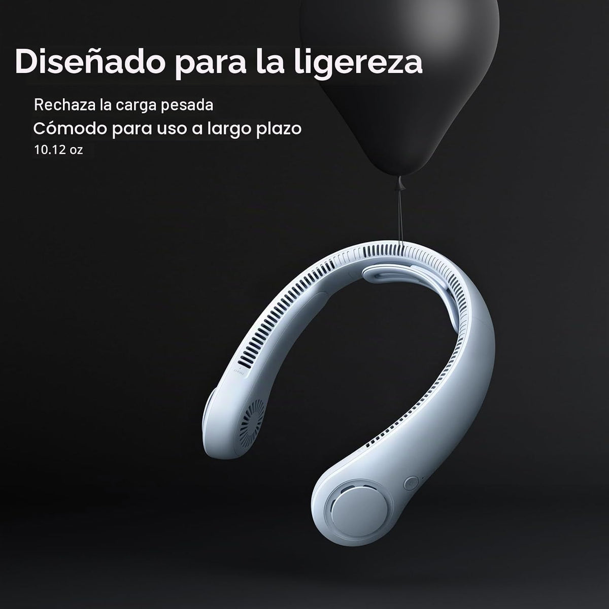 JISULIFE Ventilador de cuello portátil actualizado: collarín manos...