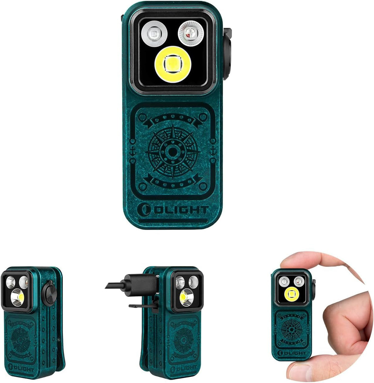 OLIGHT Oclip Pro S - Linterna recargable EDC con clip, artefacto hundido