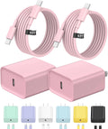 Cargador para iPhone 18 17 16 Carga rápida Paquete de 2 cargadores USB C