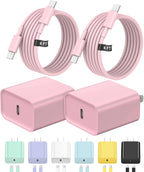 Cargador para iPhone 18 17 16 Carga rápida Paquete de 2 cargadores USB C