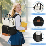 MATEIN Mochila de almuerzo aislada para mujer, mochila de trabajo p...