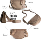 Bolso de Media Luna para Mujeres y Hombres, MEISEY - Mochila de Nylon Plegable de Moda con Correa de Hombro Ajustable