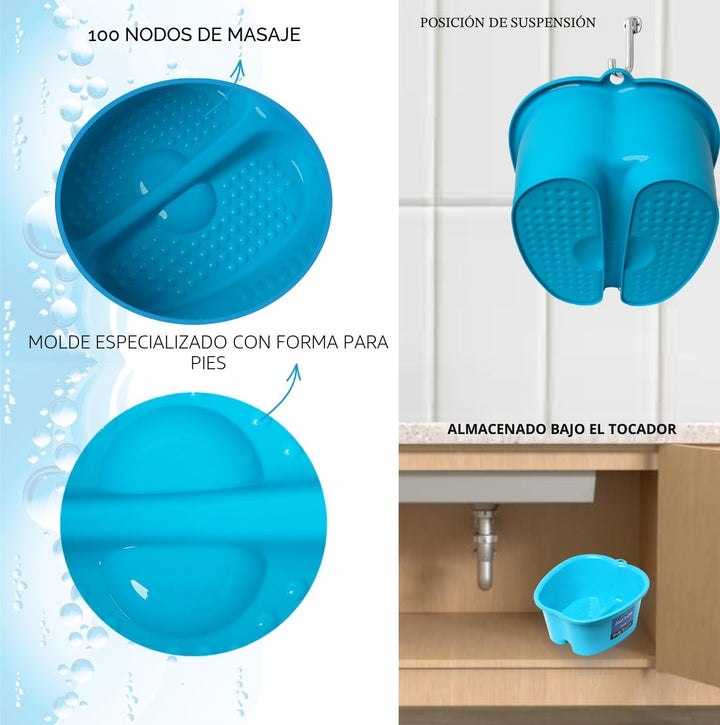 Mantello Baño de pies, extra grande, bañera de remojo de pies, cuen...