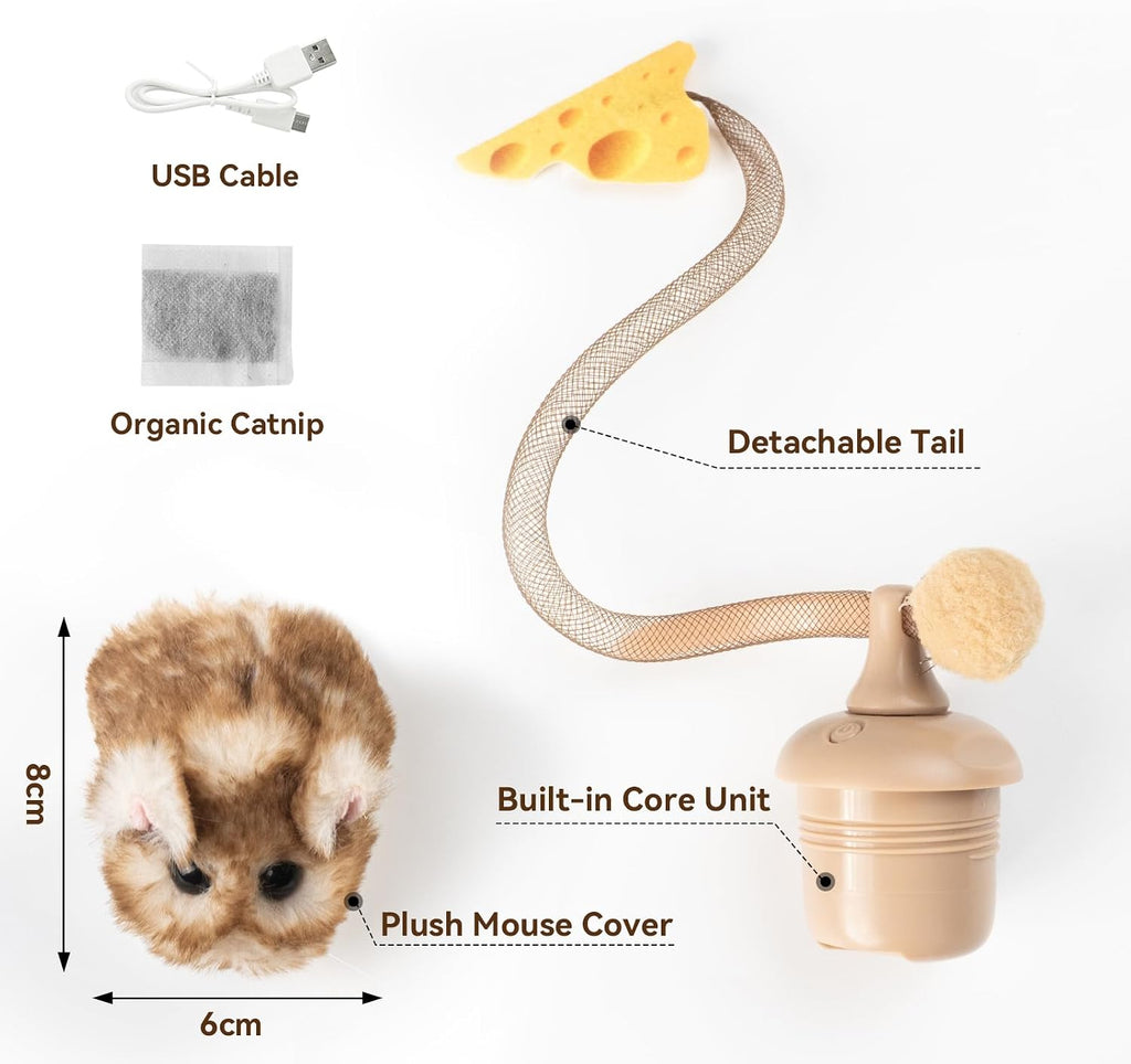 Migipaws Juguetes para gatos, un Bondle de Migi-Mouse y Migi-Teaser