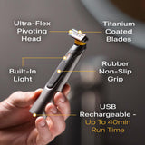 MicroTouch SOLO Titanium, Maquinilla Recargable para Barba y Cuerpo...