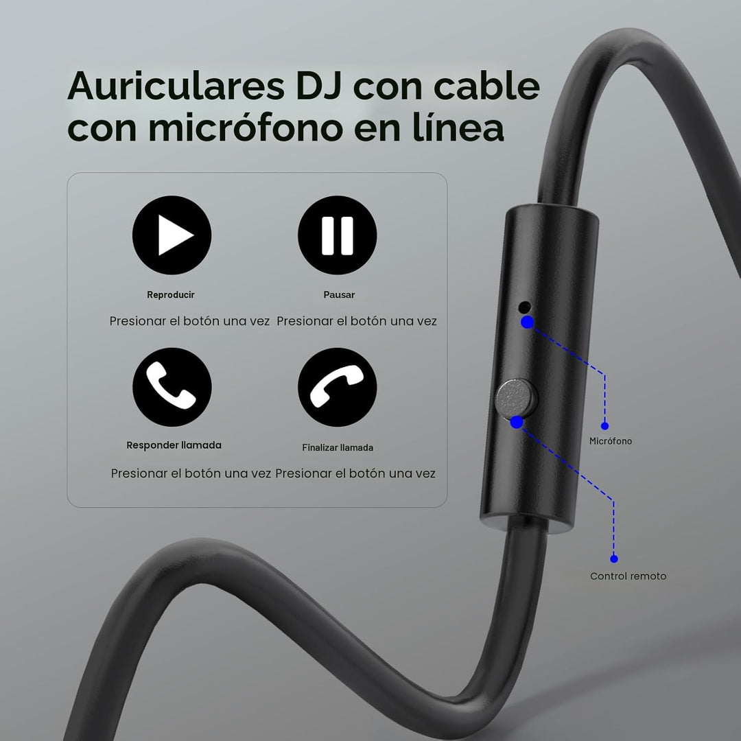 OneOdio Auriculares con cable para diadema Hi-Res Studio Monitor y...