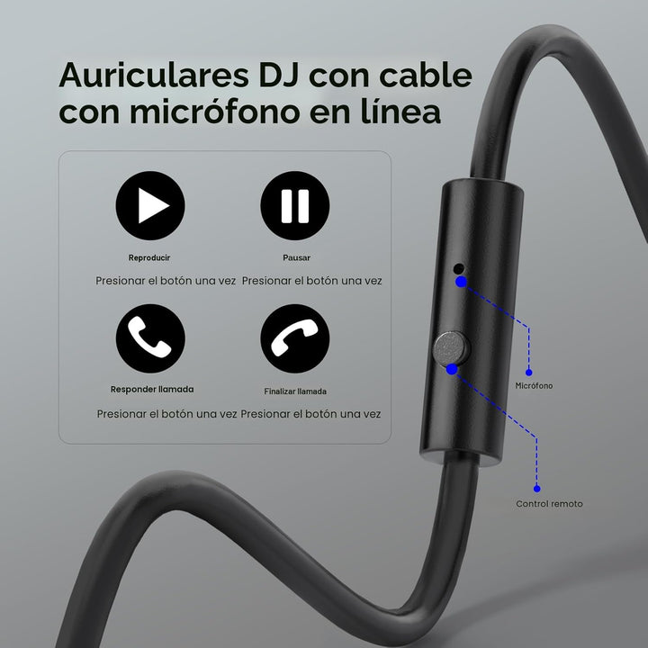 OneOdio Auriculares con cable para diadema Hi-Res Studio Monitor y...